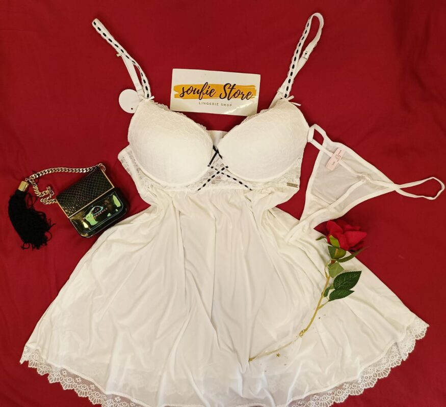 chemise de nuit femme blanche