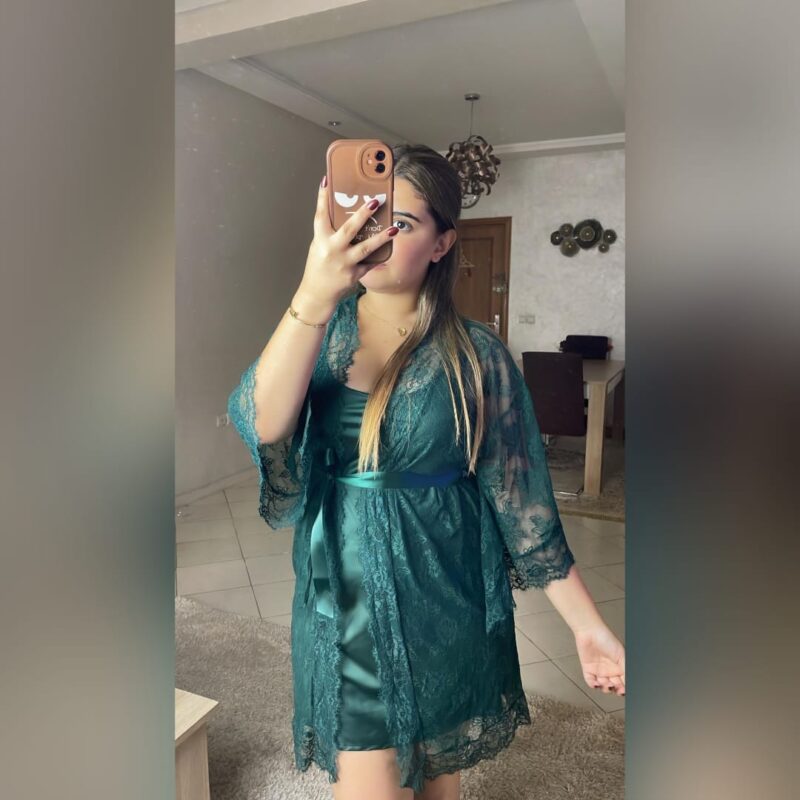 Chemise de Nuit Femme Romantique vert | 3 Pièces | très chic
